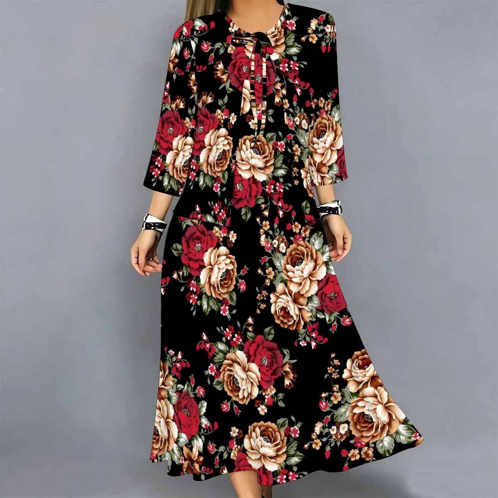 Dames 2-delige jurkenset met p - Midi Skirt Floral recensie en prijs