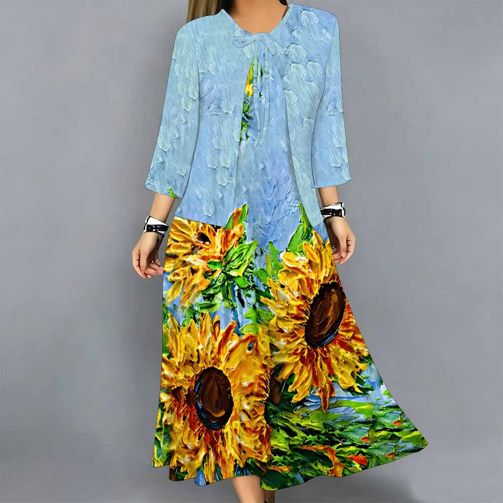 Dames 2-delige jurkenset met p - Midi Skirt Floral recensie en prijs