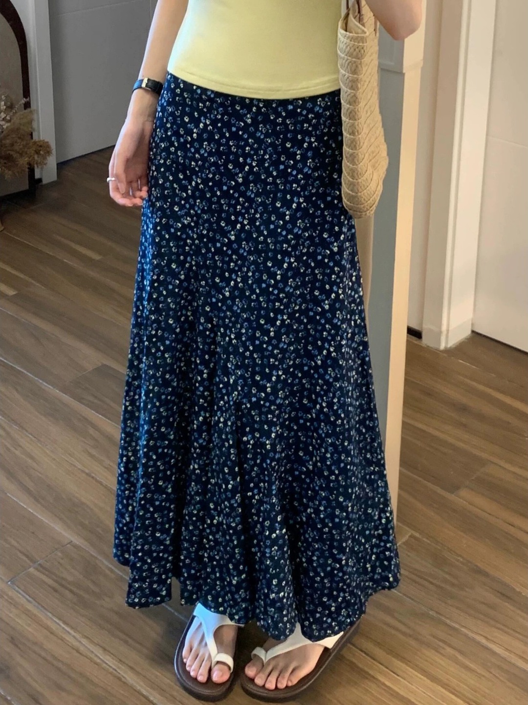 Plus Size A-lijn midi-rok met  - Midi Skirt Floral recensie en prijs